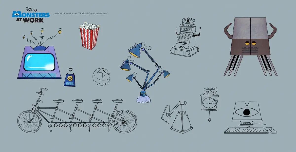 Disney's Monsters At Work — Sets & Environments, Props · Adri Torres (3/4)