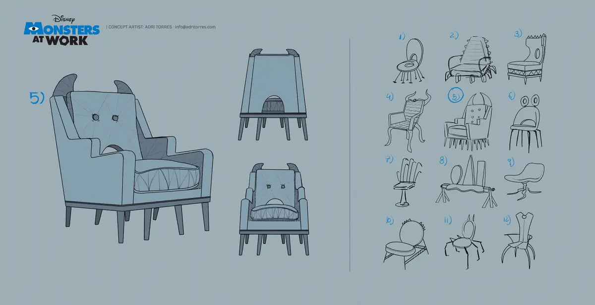 Disney's Monsters At Work — Sets & Environments, Props · Adri Torres (2/4)